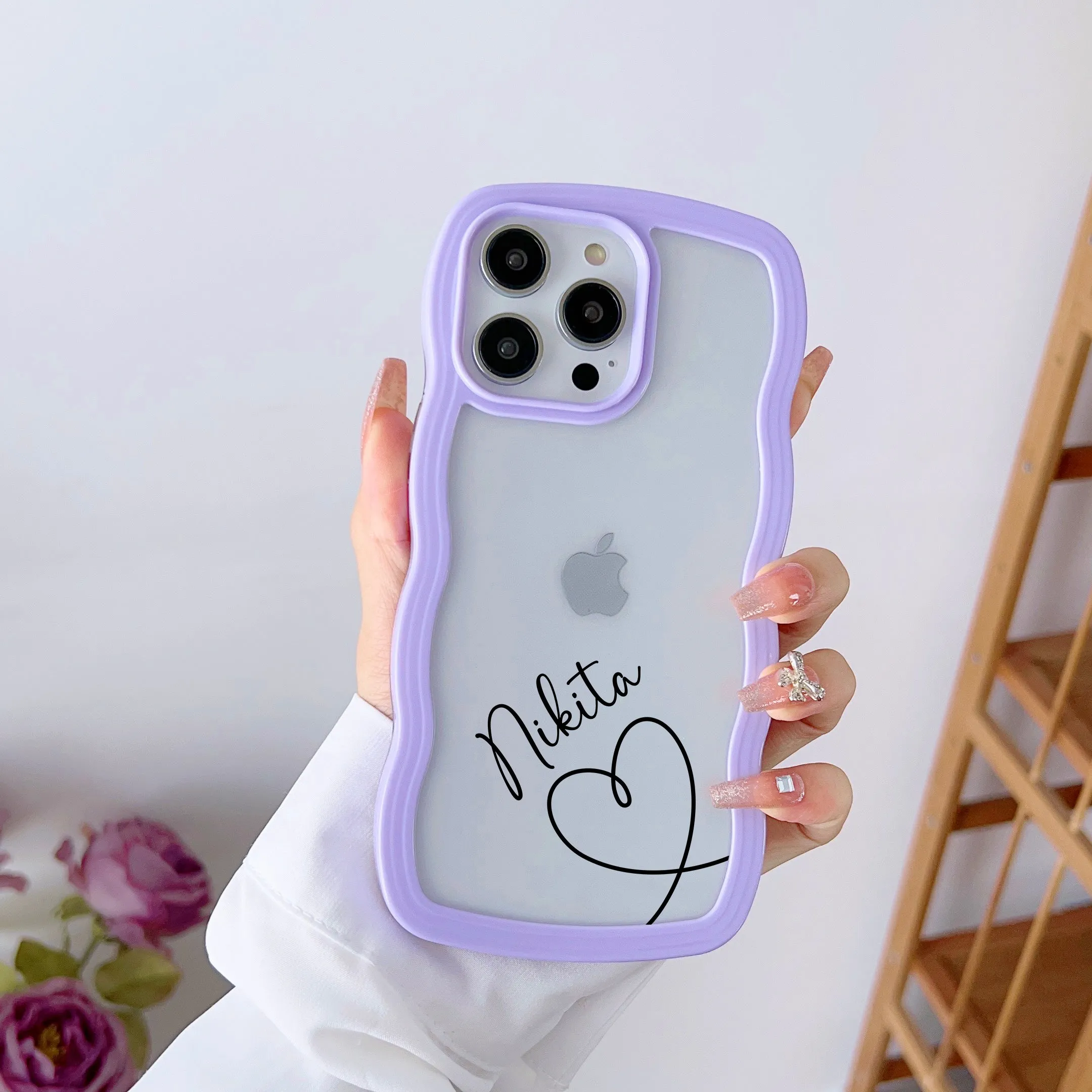 Wawy Style Customised Silicon Case for iPhone  ( Purple )