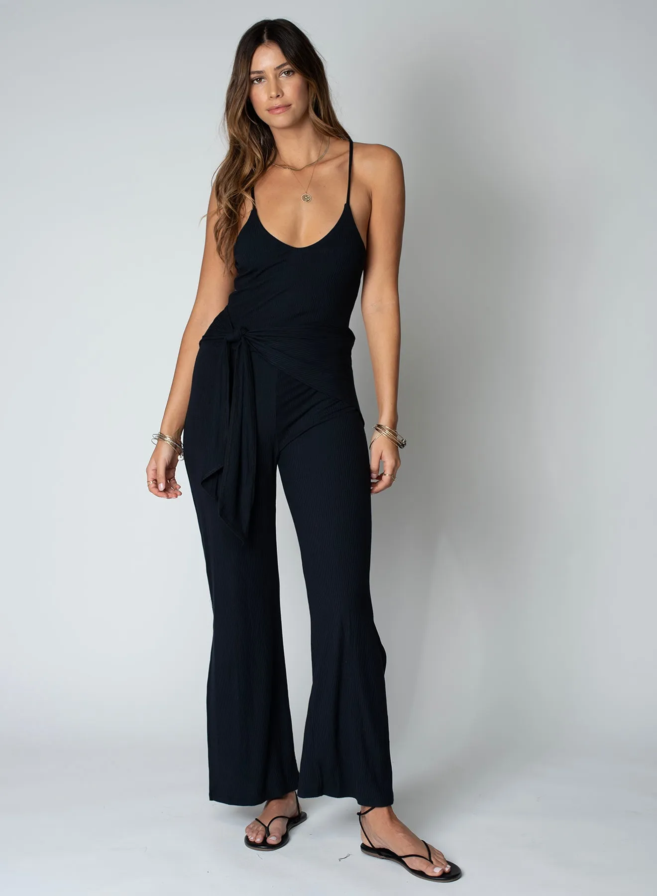 WIDE RIB SPLIT LEG CAT SUIT