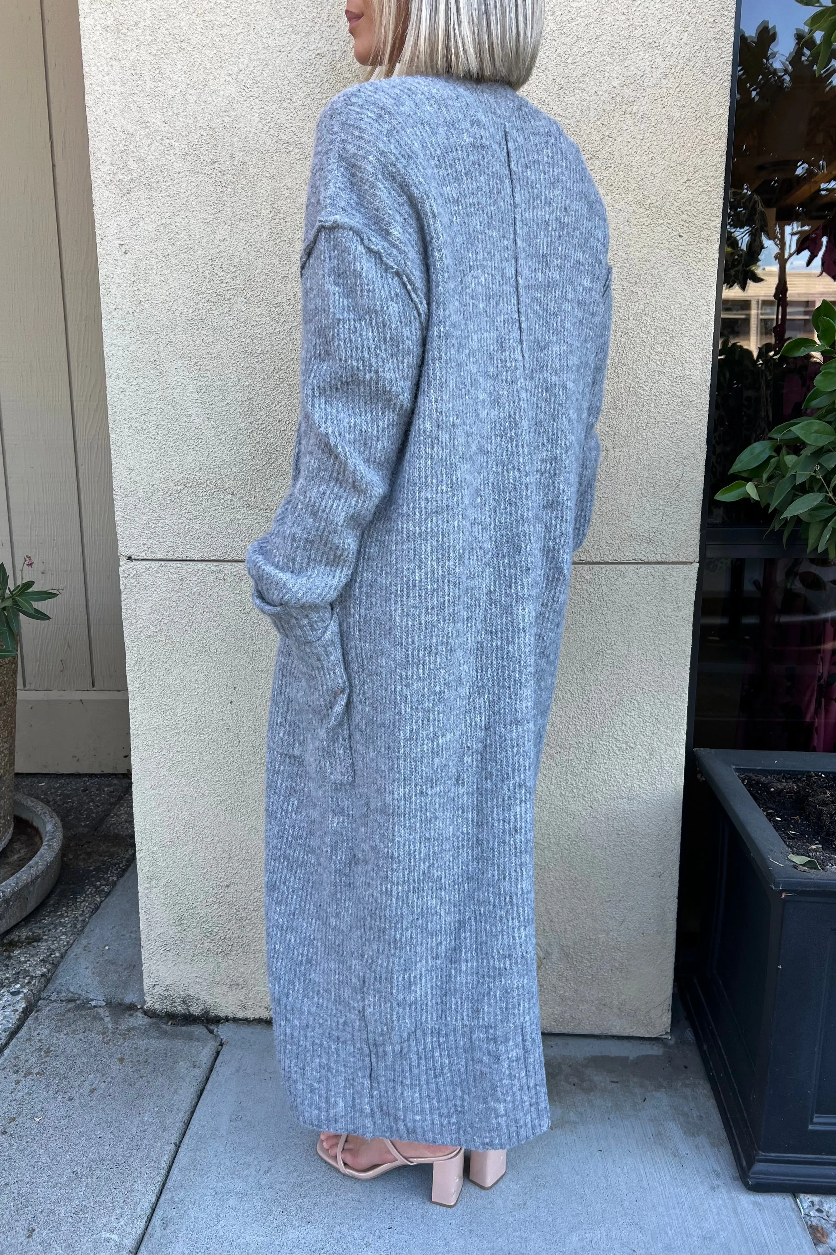 WILLOWSUN GREY LONG CARDIGAN