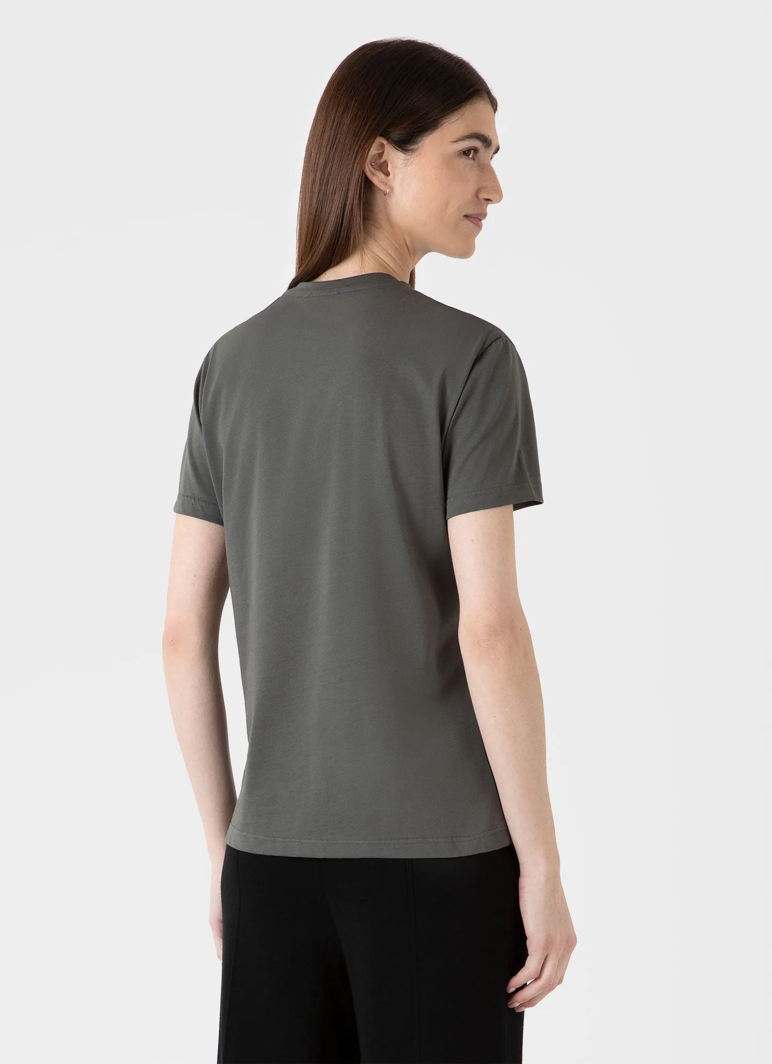 Women's Boy Fit T-shirt in Drill Green